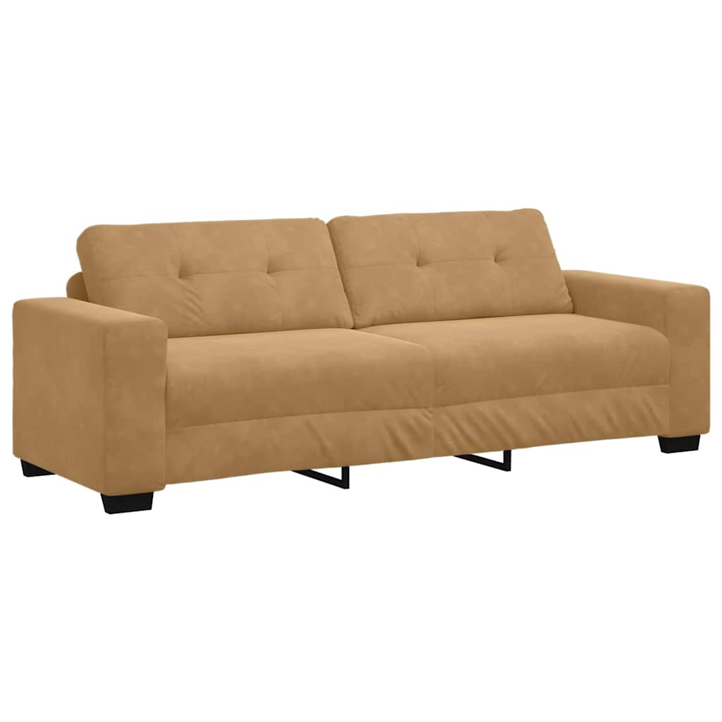 Bankstel 3 pcs Bruin 221 x 80 x 80 cm Fluweel is nu te koop bij PeponiXL, paradijselijk wonen!