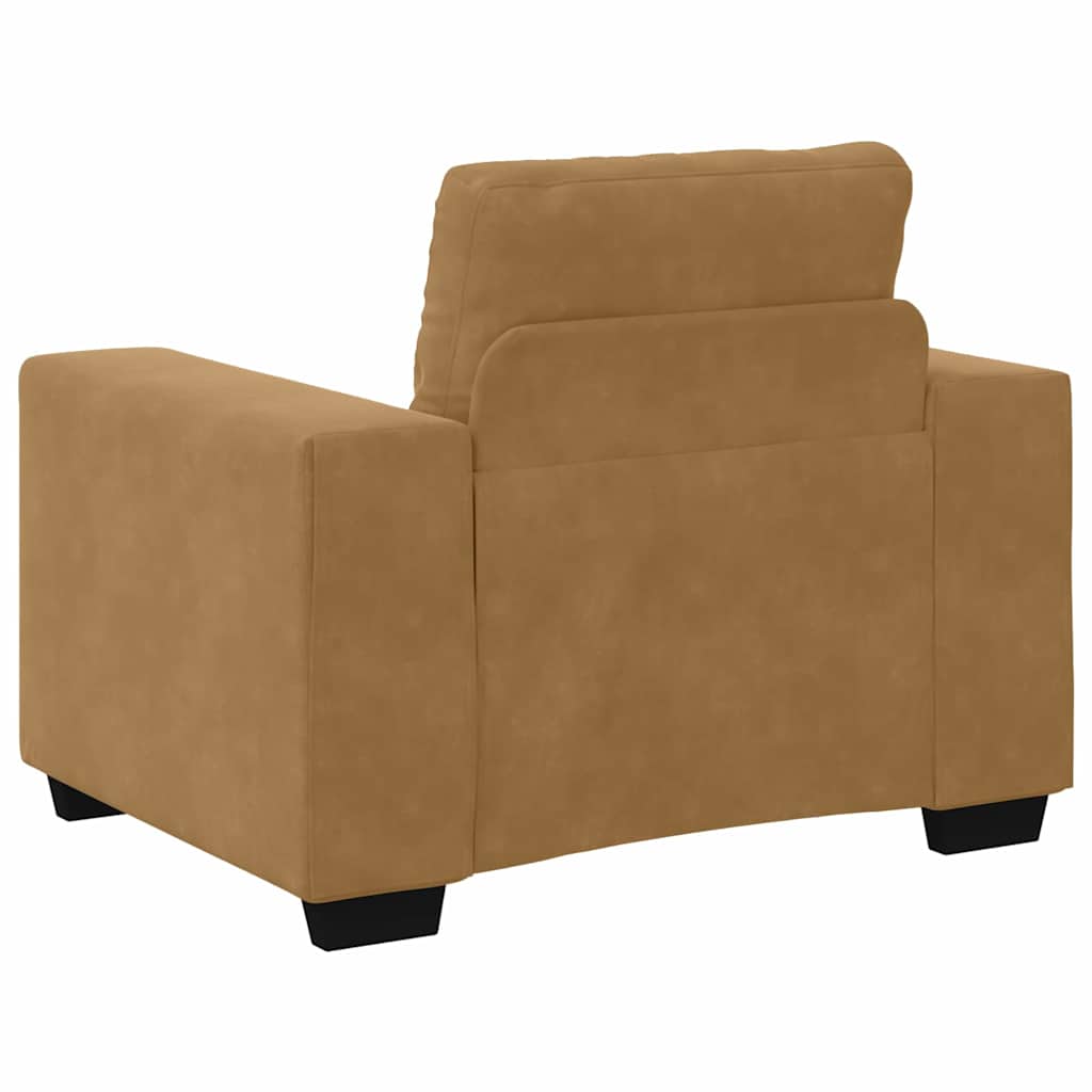 Bankstel 3 pcs Bruin 221 x 80 x 80 cm Fluweel is nu te koop bij PeponiXL, paradijselijk wonen!