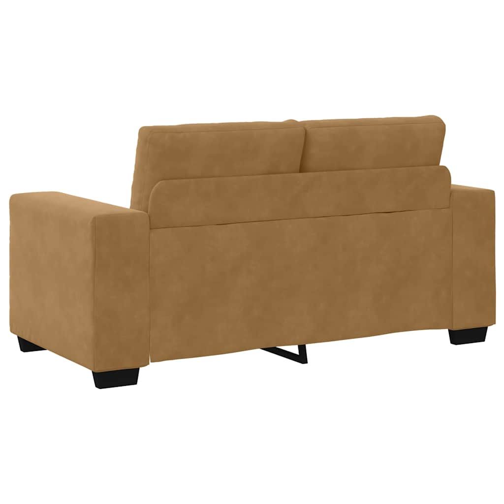 Bankstel 3 pcs Bruin 221 x 80 x 80 cm Fluweel is nu te koop bij PeponiXL, paradijselijk wonen!