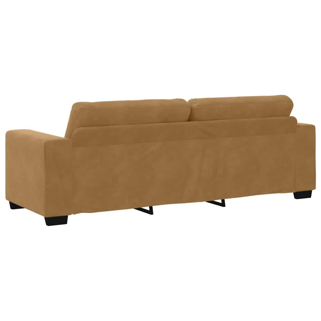 Bankstel 3 pcs Bruin 221 x 80 x 80 cm Fluweel is nu te koop bij PeponiXL, paradijselijk wonen!