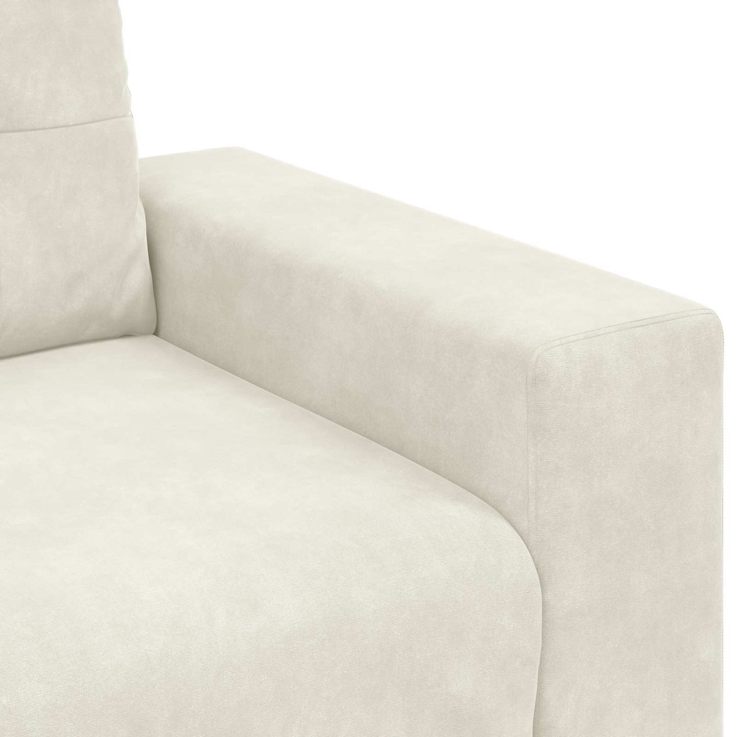 Bankstel 3 pcs Crème 221 x 80 x 80 cm Fluweel