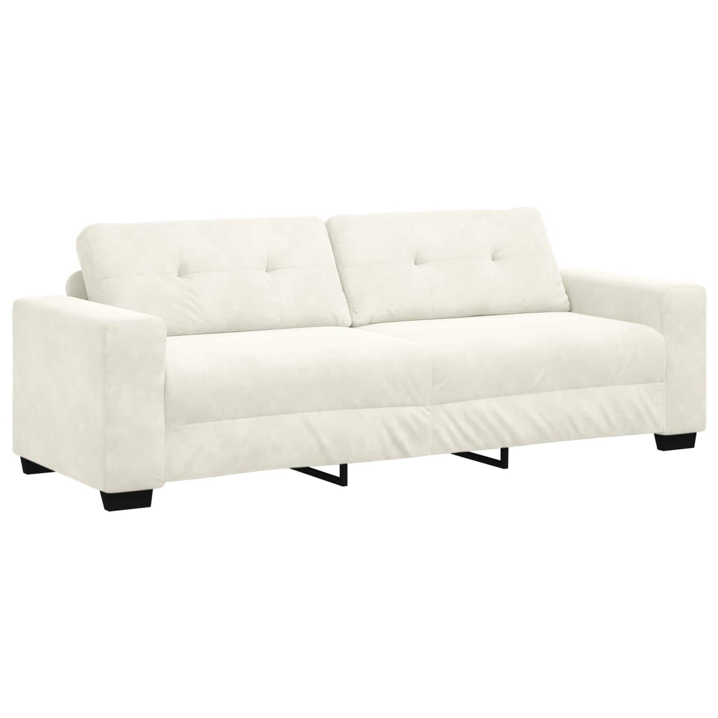 Bankstel 3 pcs Crème 221 x 80 x 80 cm Fluweel