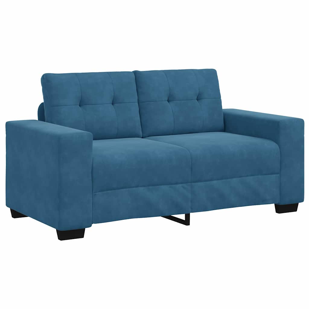 Bankstel 3 pcs Blauw 221 x 80 x 80 cm Fluweel is nu te koop bij PeponiXL, paradijselijk wonen!