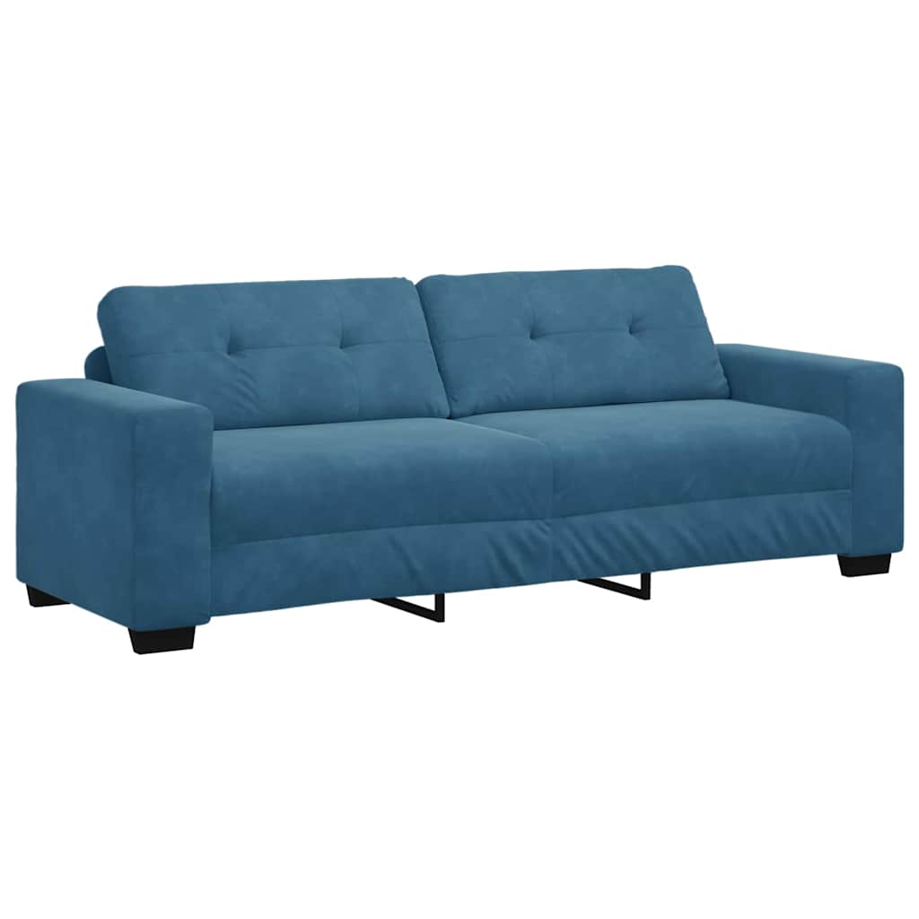 Bankstel 3 pcs Blauw 221 x 80 x 80 cm Fluweel is nu te koop bij PeponiXL, paradijselijk wonen!