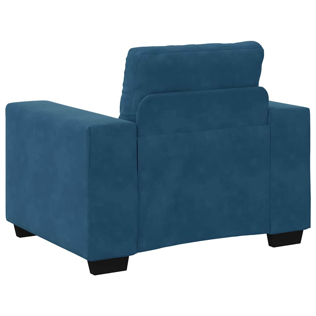Bankstel 3 pcs Blauw 221 x 80 x 80 cm Fluweel is nu te koop bij PeponiXL, paradijselijk wonen!