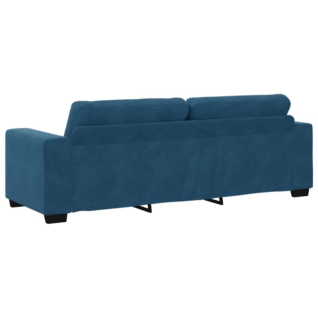 Bankstel 3 pcs Blauw 221 x 80 x 80 cm Fluweel is nu te koop bij PeponiXL, paradijselijk wonen!