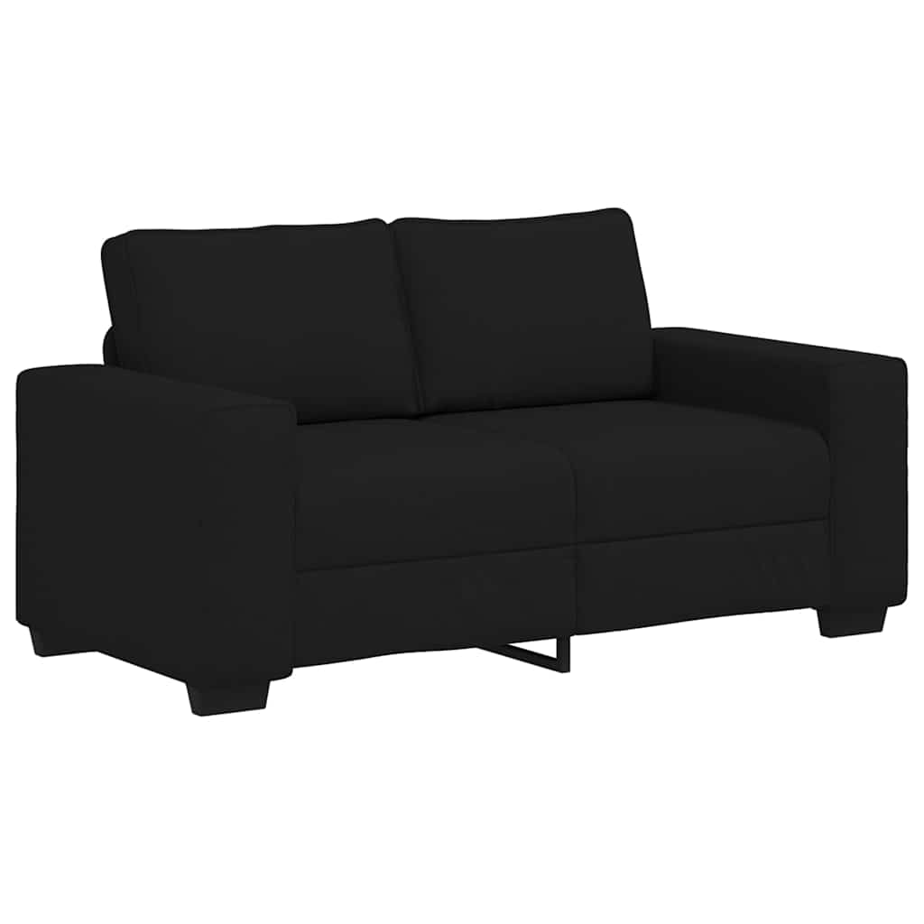 3-delige loungeset met kussens stof zwart is nu te koop bij PeponiXL, paradijselijk wonen!