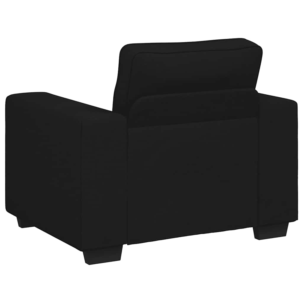 3-delige loungeset met kussens stof zwart is nu te koop bij PeponiXL, paradijselijk wonen!
