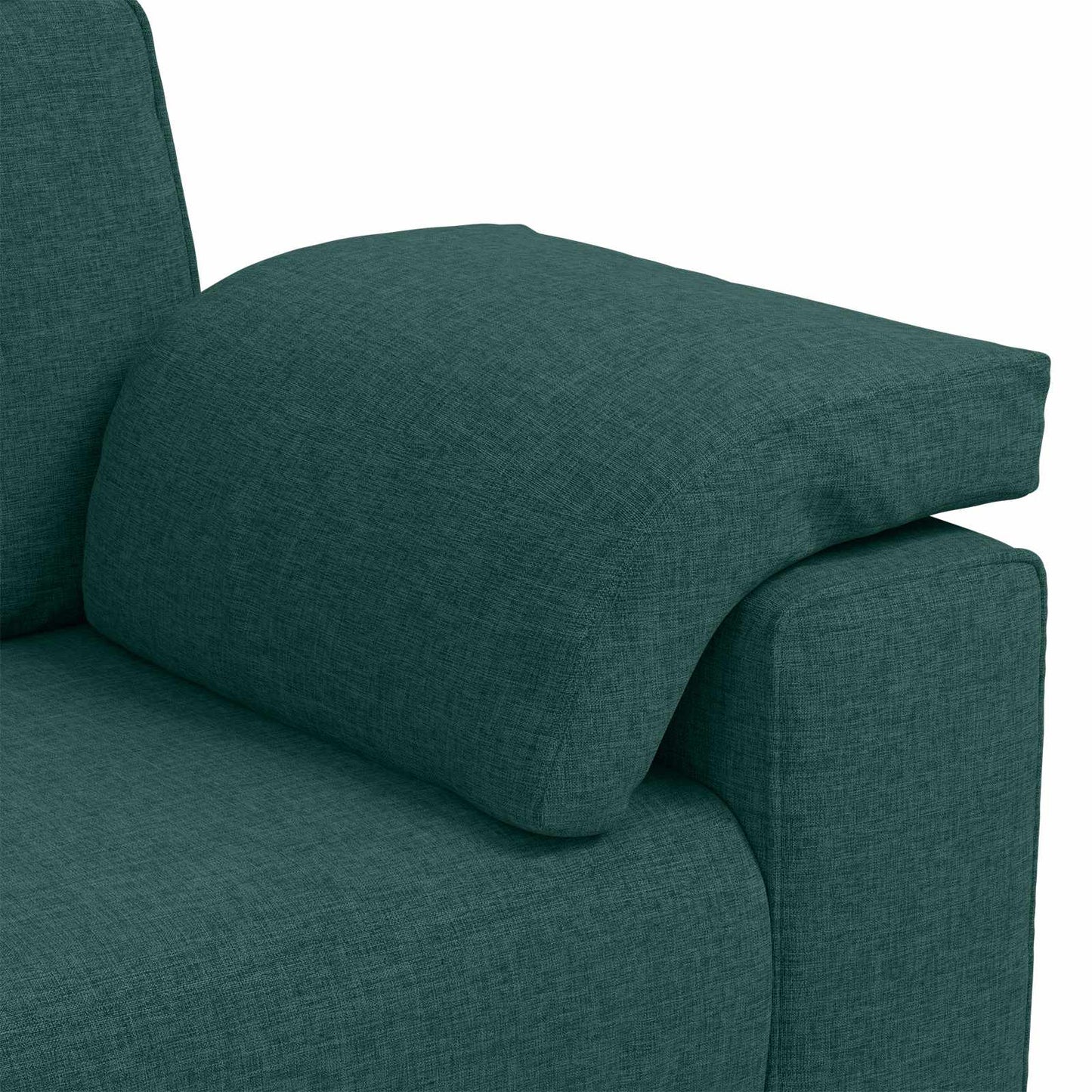 Bank 3 pcs Donkergroen 219 x 80 x 82 cm Linnen-mix stof is nu te koop bij PeponiXL, paradijselijk wonen!