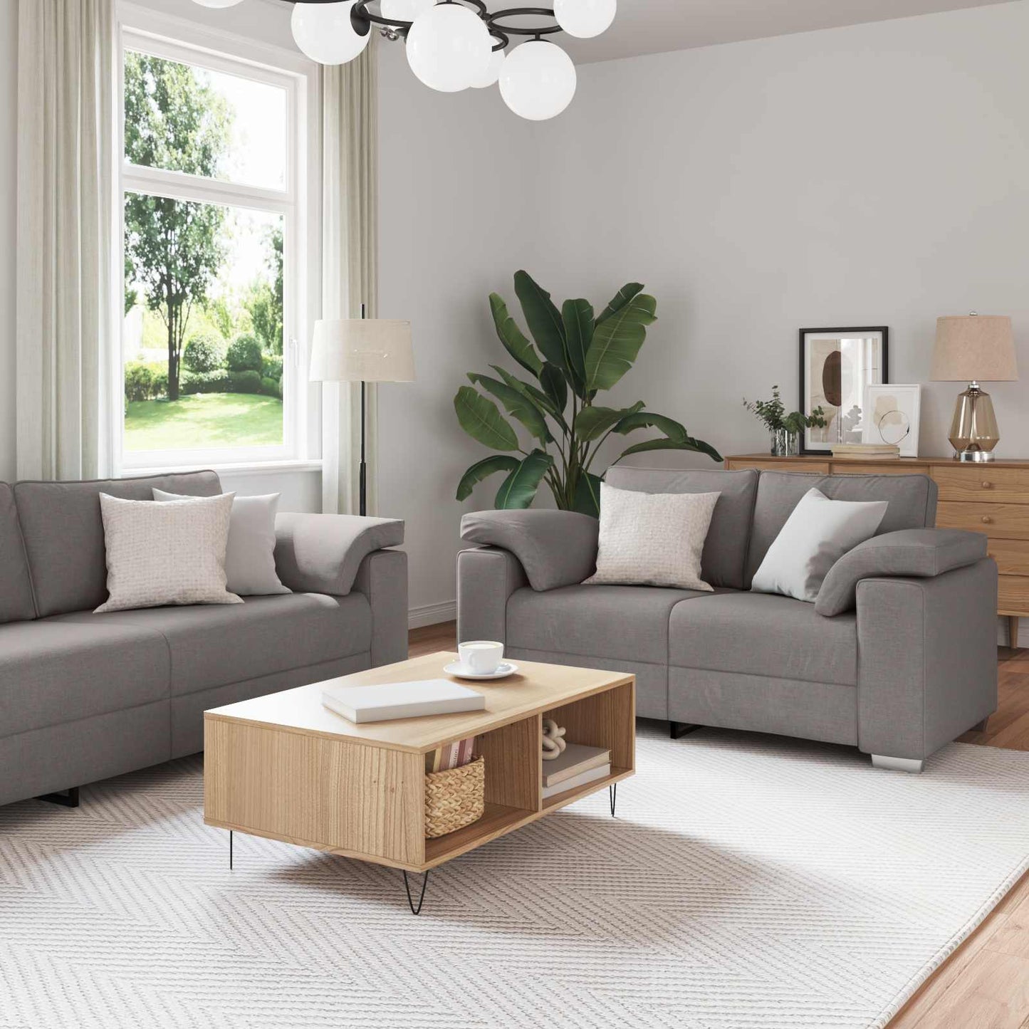 Bank 3 pcs Taupe 219 x 80 x 82 cm Linnen-mix stof is nu te koop bij PeponiXL, paradijselijk wonen!