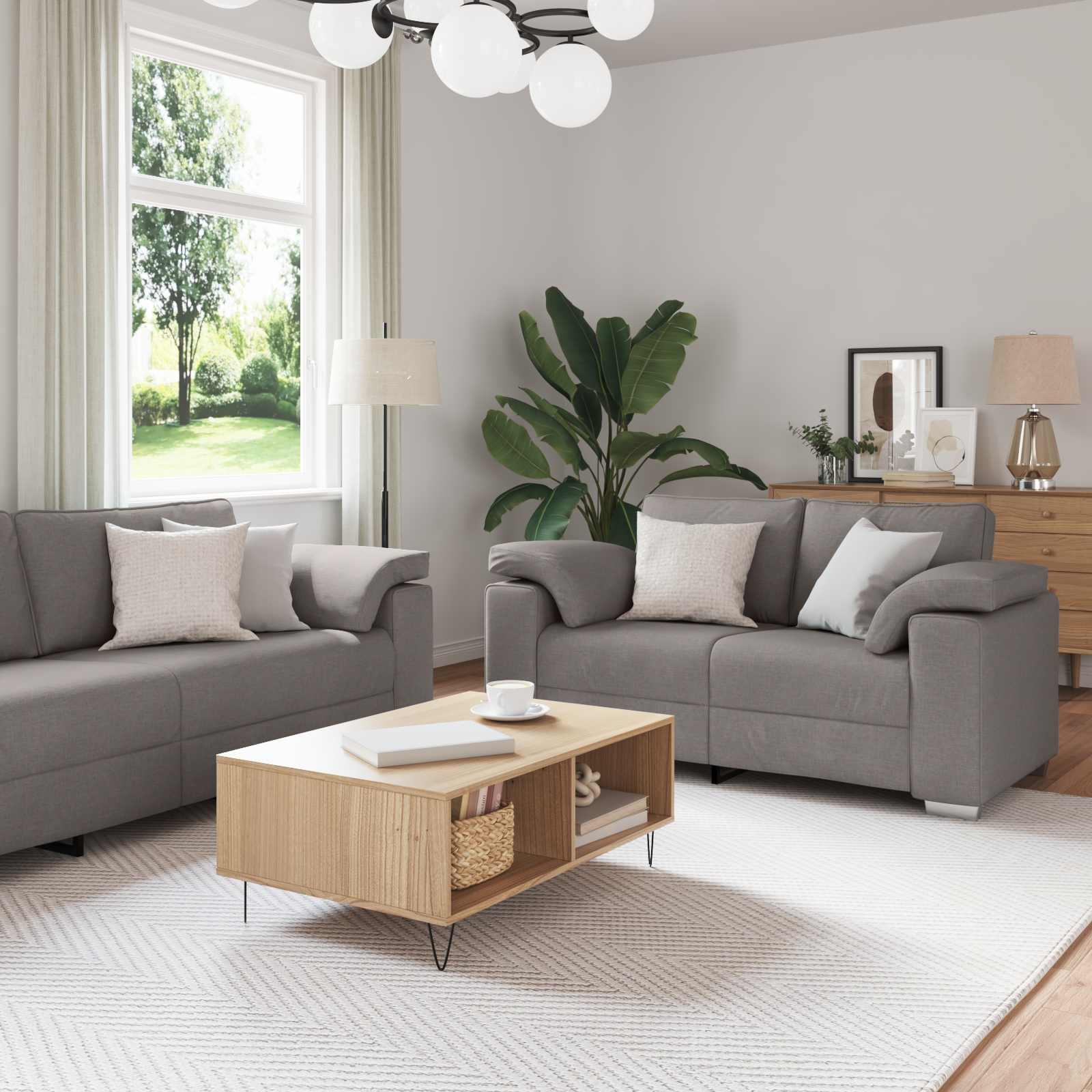 Bank 3 pcs Taupe 219 x 80 x 82 cm Linnen-mix stof is nu te koop bij PeponiXL, paradijselijk wonen!
