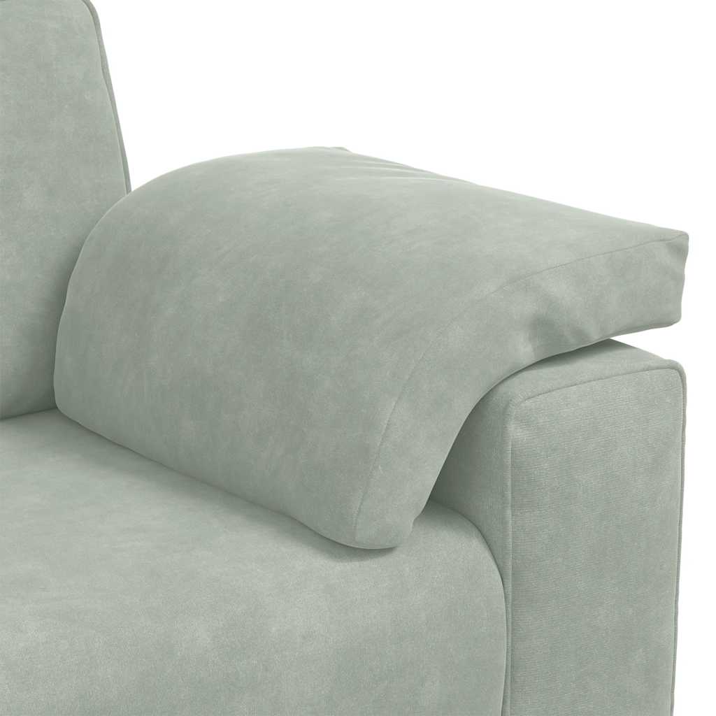 3-delige Loungeset met kussens fluweel lichtgrijs is nu te koop bij PeponiXL, paradijselijk wonen!