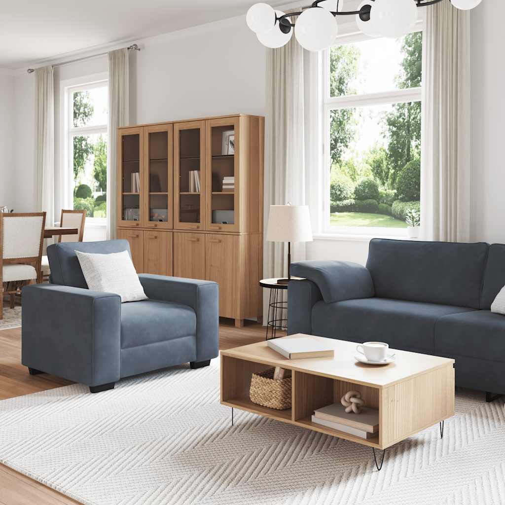 3-delige Loungeset met kussens fluweel donkergrijs is nu te koop bij PeponiXL, paradijselijk wonen!