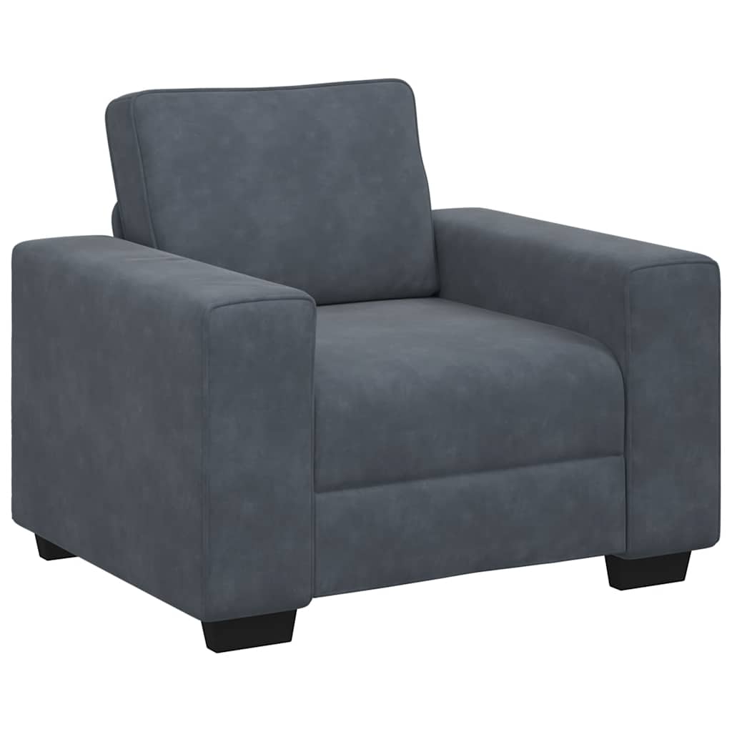 3-delige Loungeset met kussens fluweel donkergrijs is nu te koop bij PeponiXL, paradijselijk wonen!
