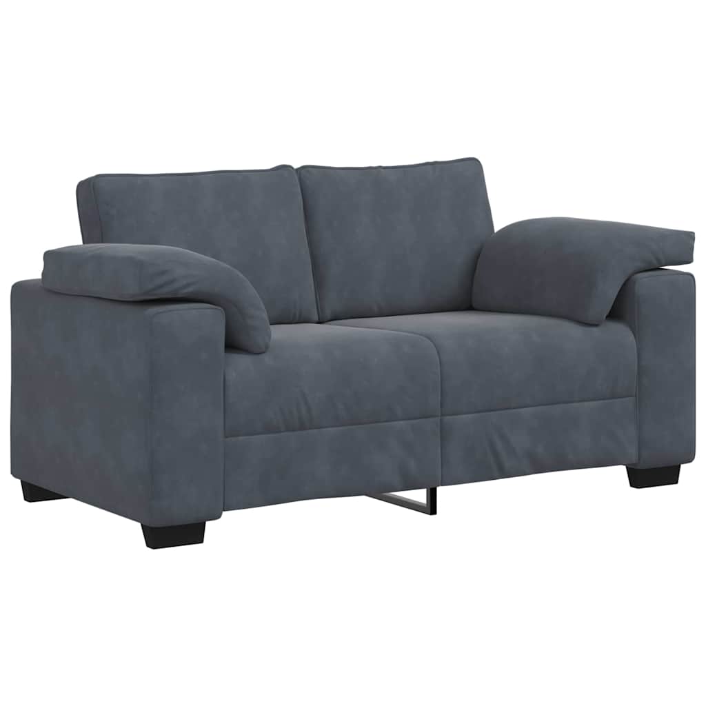 3-delige Loungeset met kussens fluweel donkergrijs is nu te koop bij PeponiXL, paradijselijk wonen!
