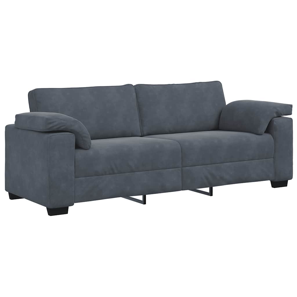 3-delige Loungeset met kussens fluweel donkergrijs is nu te koop bij PeponiXL, paradijselijk wonen!