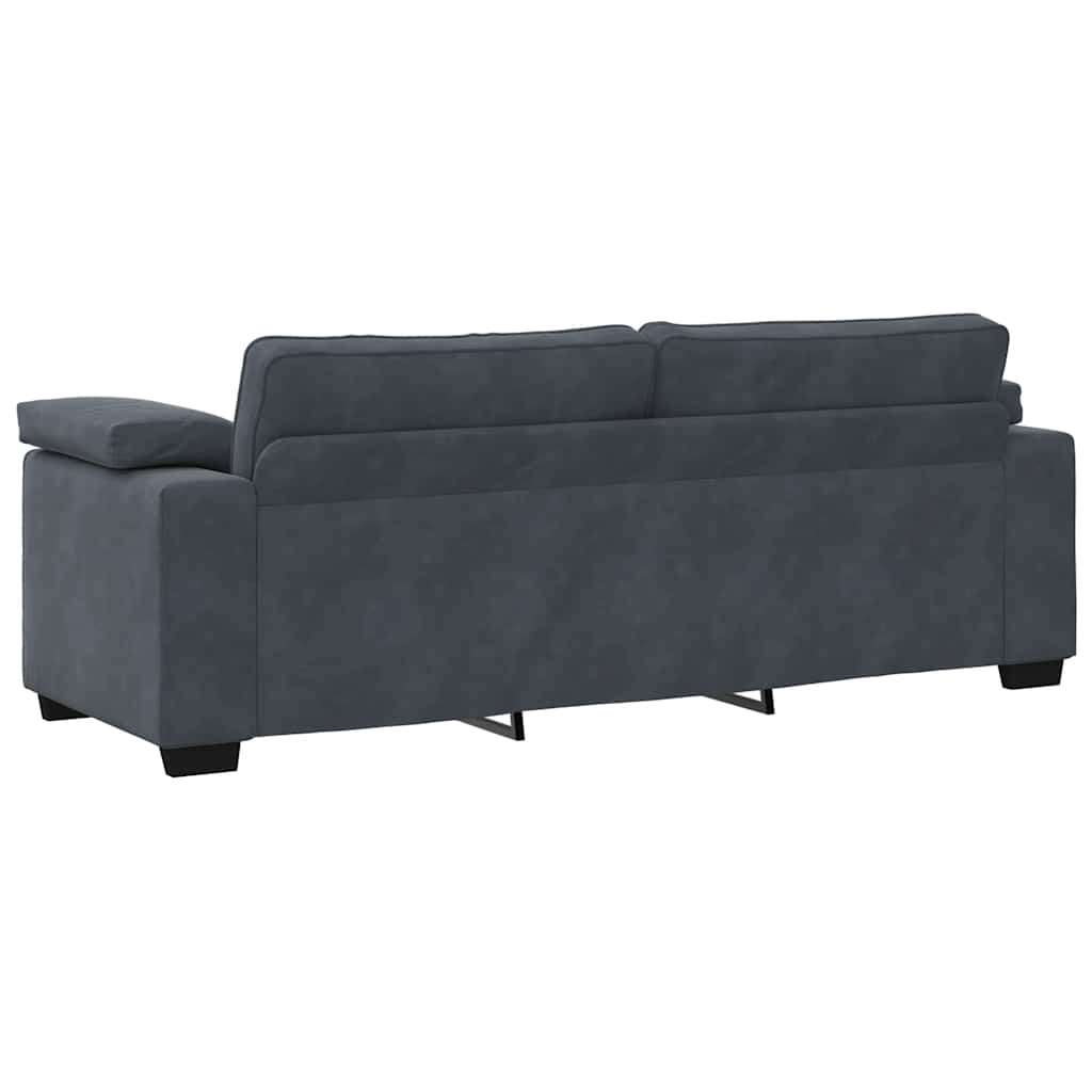 3-delige Loungeset met kussens fluweel donkergrijs is nu te koop bij PeponiXL, paradijselijk wonen!