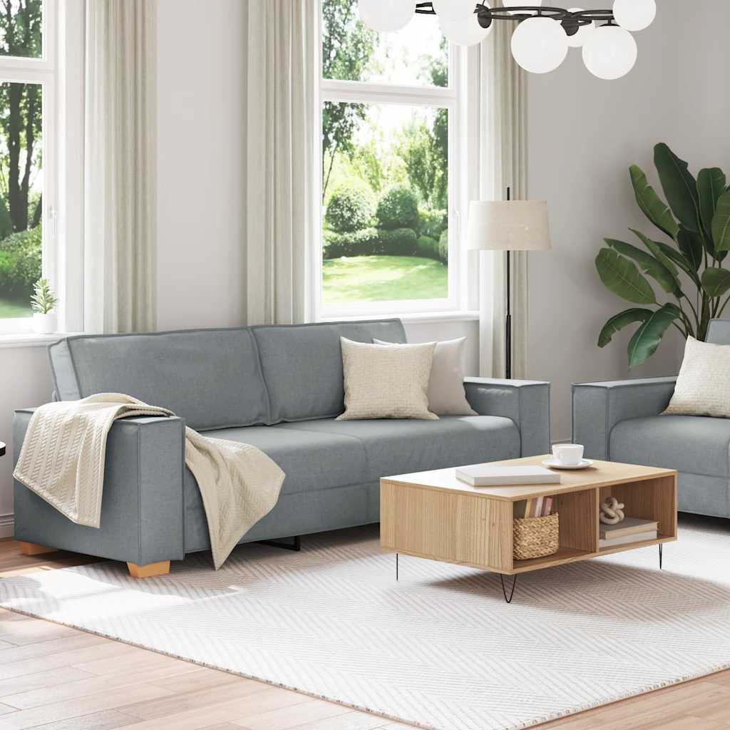 2-delige Loungeset met kussens stof lichtgrijs is nu te koop bij PeponiXL, paradijselijk wonen!