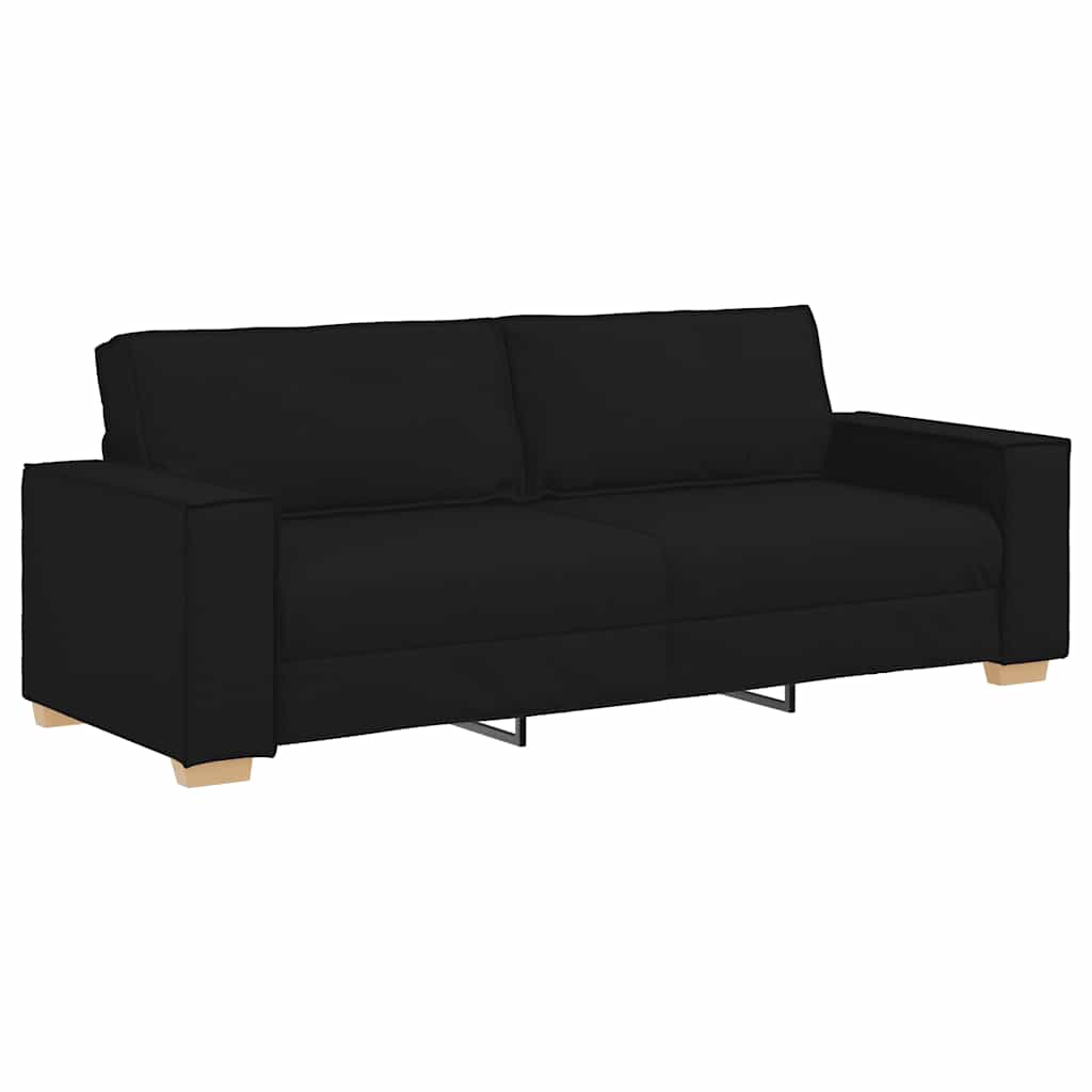 2-delige loungeset met kussens stof zwart is nu te koop bij PeponiXL, paradijselijk wonen!