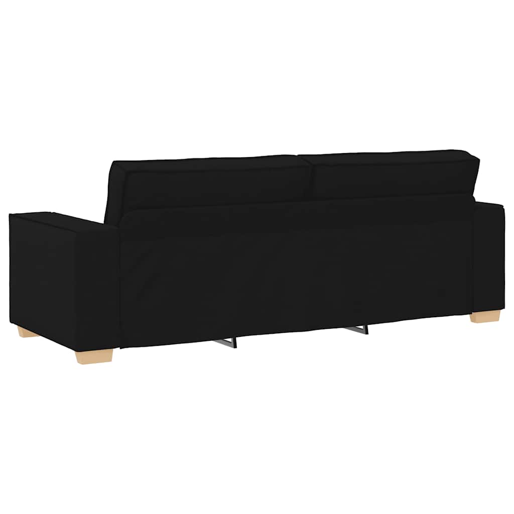 2-delige loungeset met kussens stof zwart is nu te koop bij PeponiXL, paradijselijk wonen!