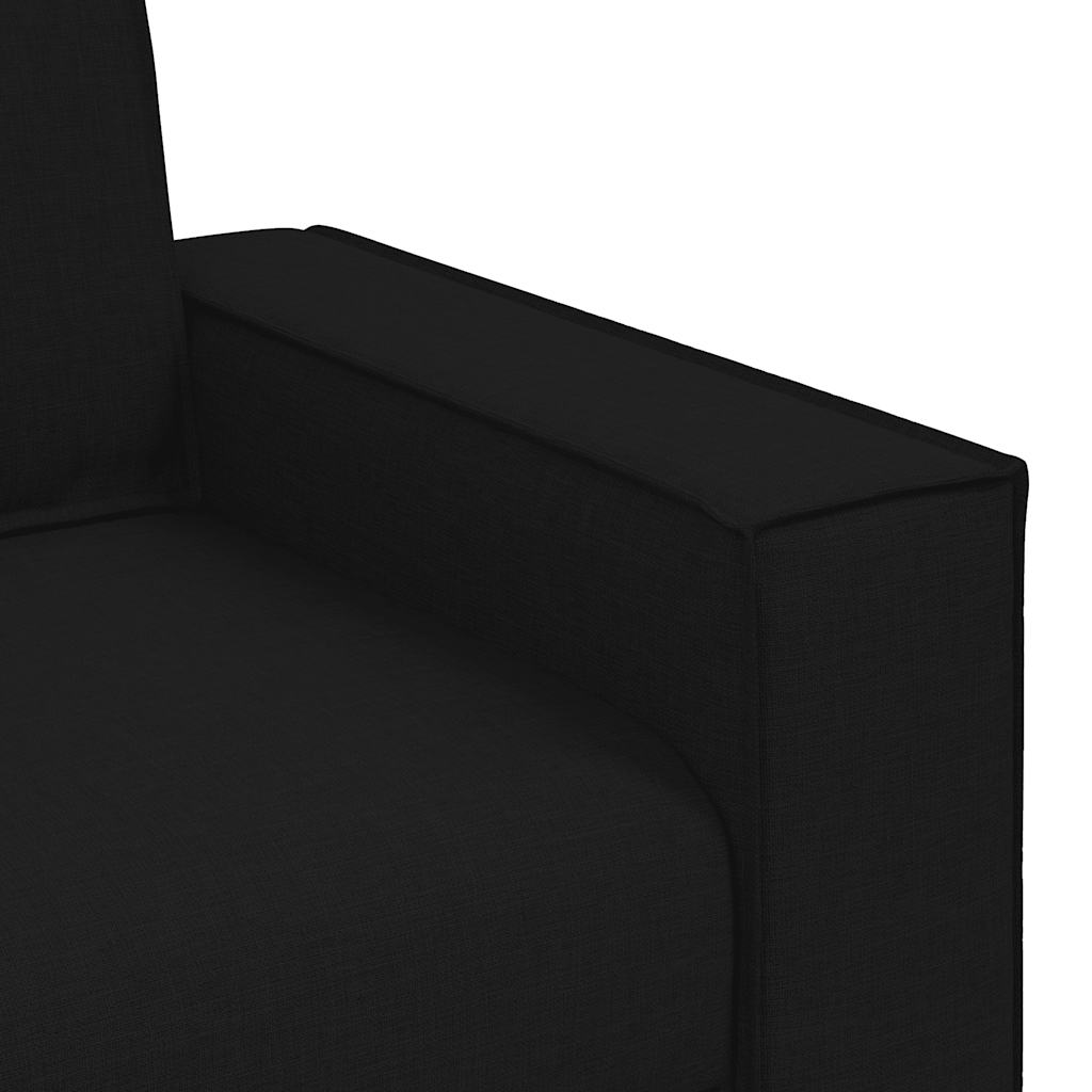 2-delige loungeset met kussens stof zwart is nu te koop bij PeponiXL, paradijselijk wonen!