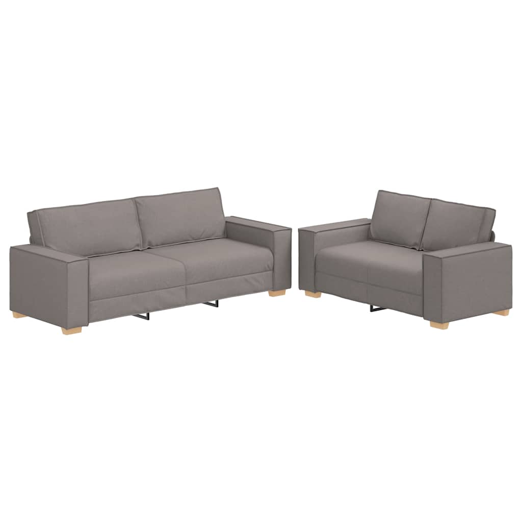 2-delige Loungeset met kussens stof taupe is nu te koop bij PeponiXL, paradijselijk wonen!