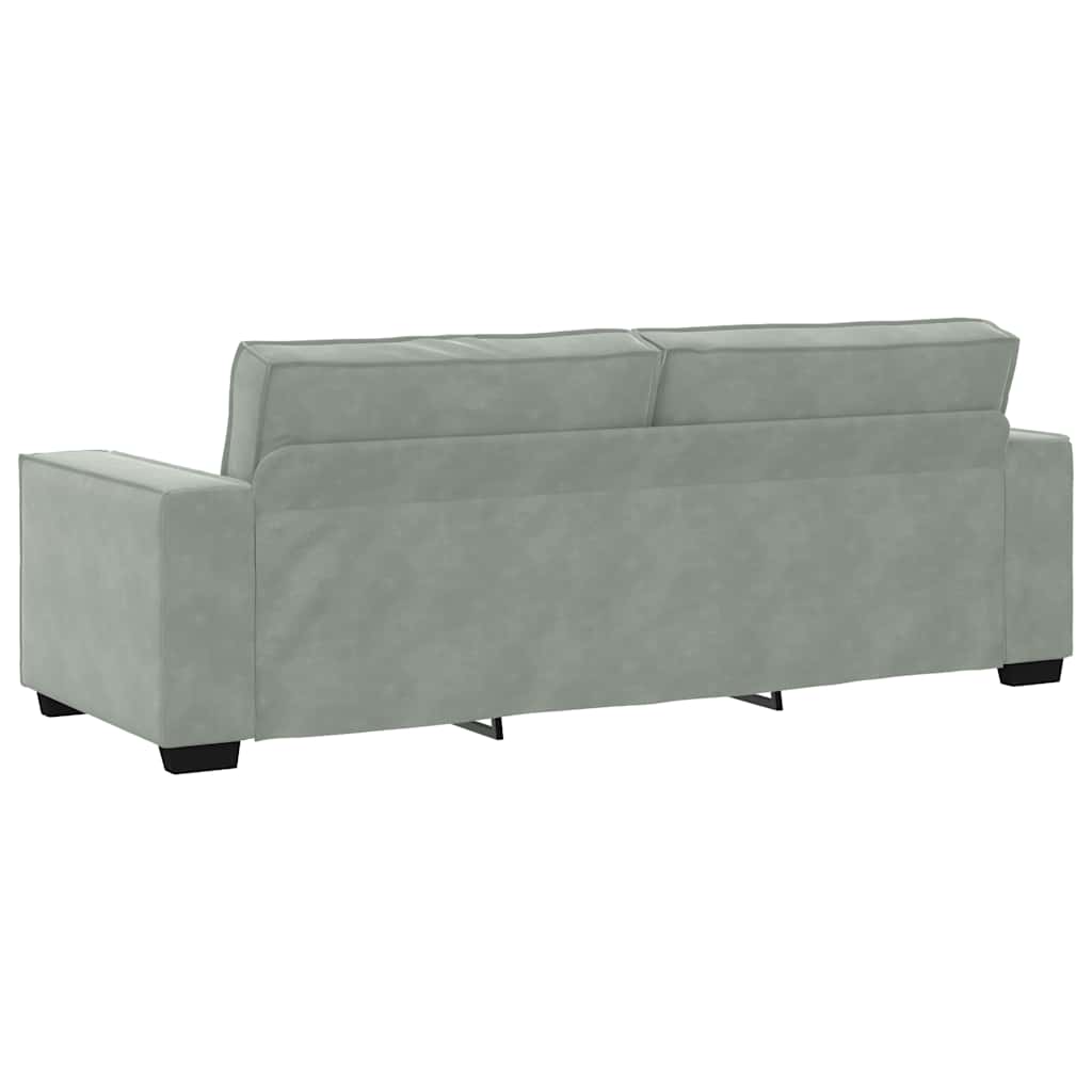 2-delige Loungeset met kussens fluweel lichtgrijs is nu te koop bij PeponiXL, paradijselijk wonen!