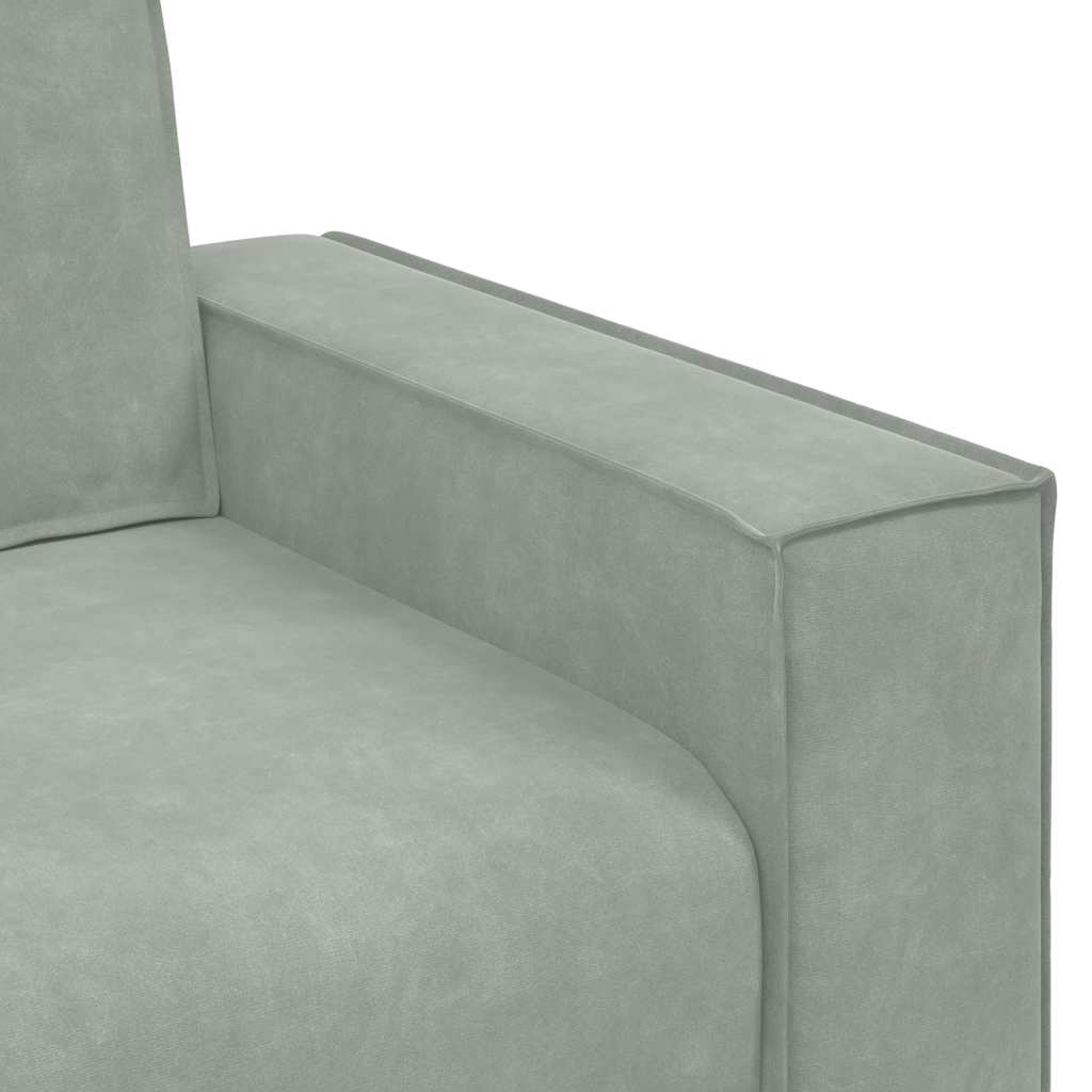 2-delige Loungeset met kussens fluweel lichtgrijs is nu te koop bij PeponiXL, paradijselijk wonen!