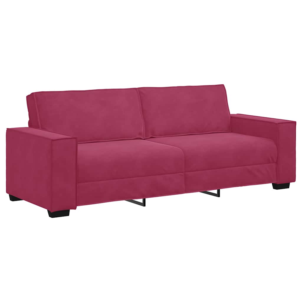2-delige Loungeset met kussens fluweel wijnrood is nu te koop bij PeponiXL, paradijselijk wonen!