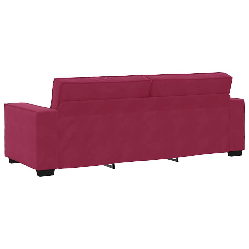2-delige Loungeset met kussens fluweel wijnrood is nu te koop bij PeponiXL, paradijselijk wonen!