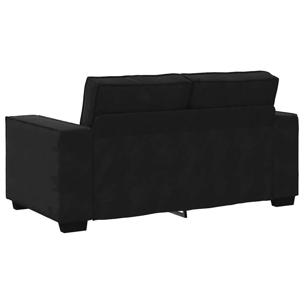 2-delige Loungeset met kussens fluweel zwart is nu te koop bij PeponiXL, paradijselijk wonen!