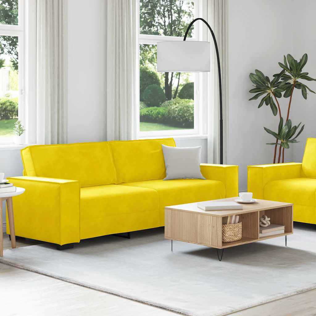 2-delige Loungeset met kussens fluweel geel is nu te koop bij PeponiXL, paradijselijk wonen!
