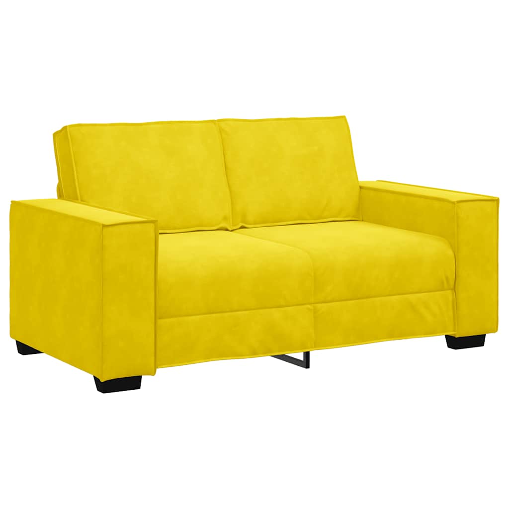 2-delige Loungeset met kussens fluweel geel is nu te koop bij PeponiXL, paradijselijk wonen!