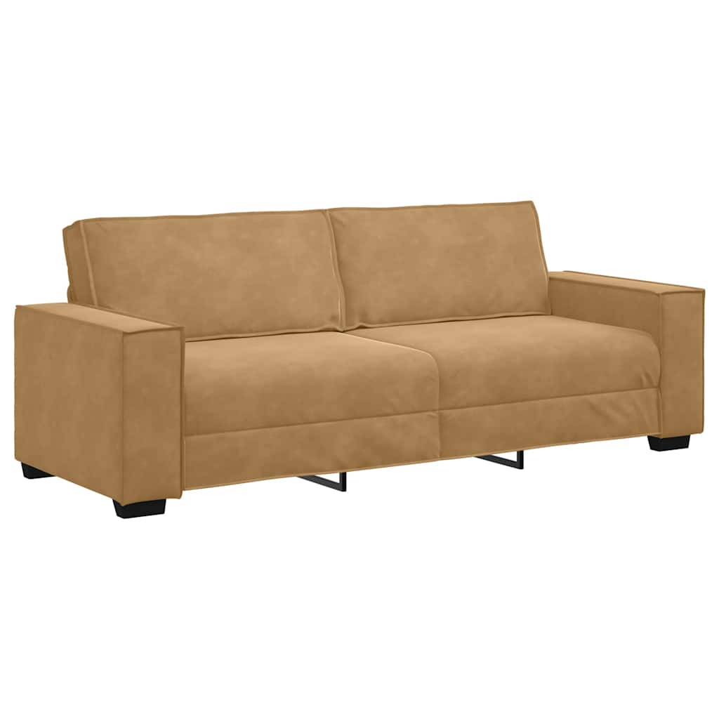 2-delige Loungeset met kussens fluweel bruin is nu te koop bij PeponiXL, paradijselijk wonen!