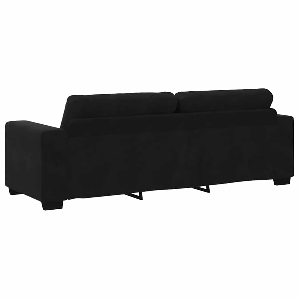 2-delige bankset met kussens van zwart fluweel is nu te koop bij PeponiXL, paradijselijk wonen!
