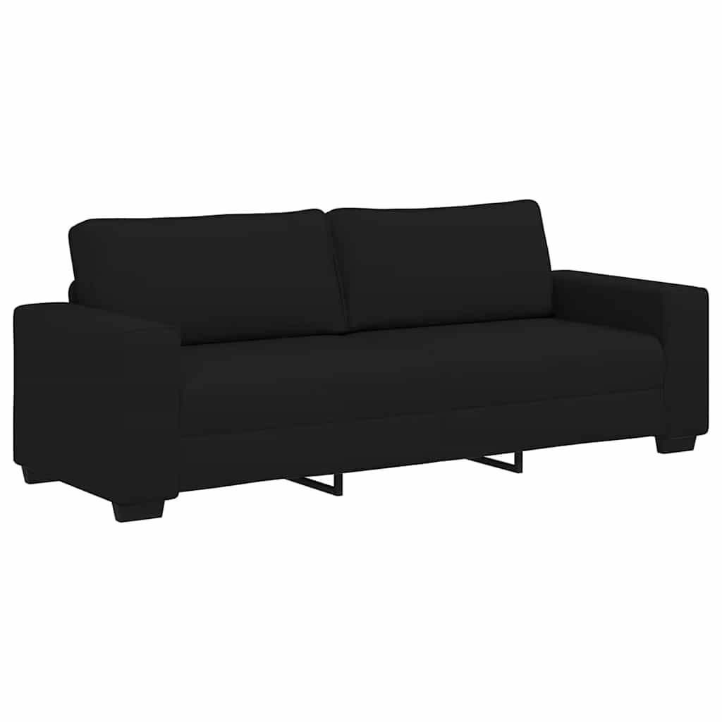 2-delige loungeset met kussens stof zwart is nu te koop bij PeponiXL, paradijselijk wonen!