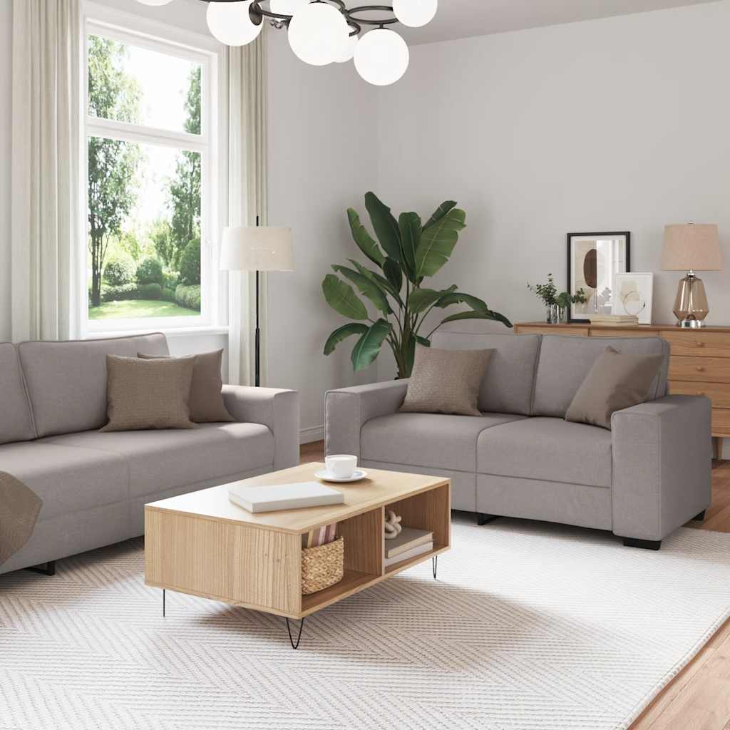 2-delige Loungeset met kussens stof taupe is nu te koop bij PeponiXL, paradijselijk wonen!