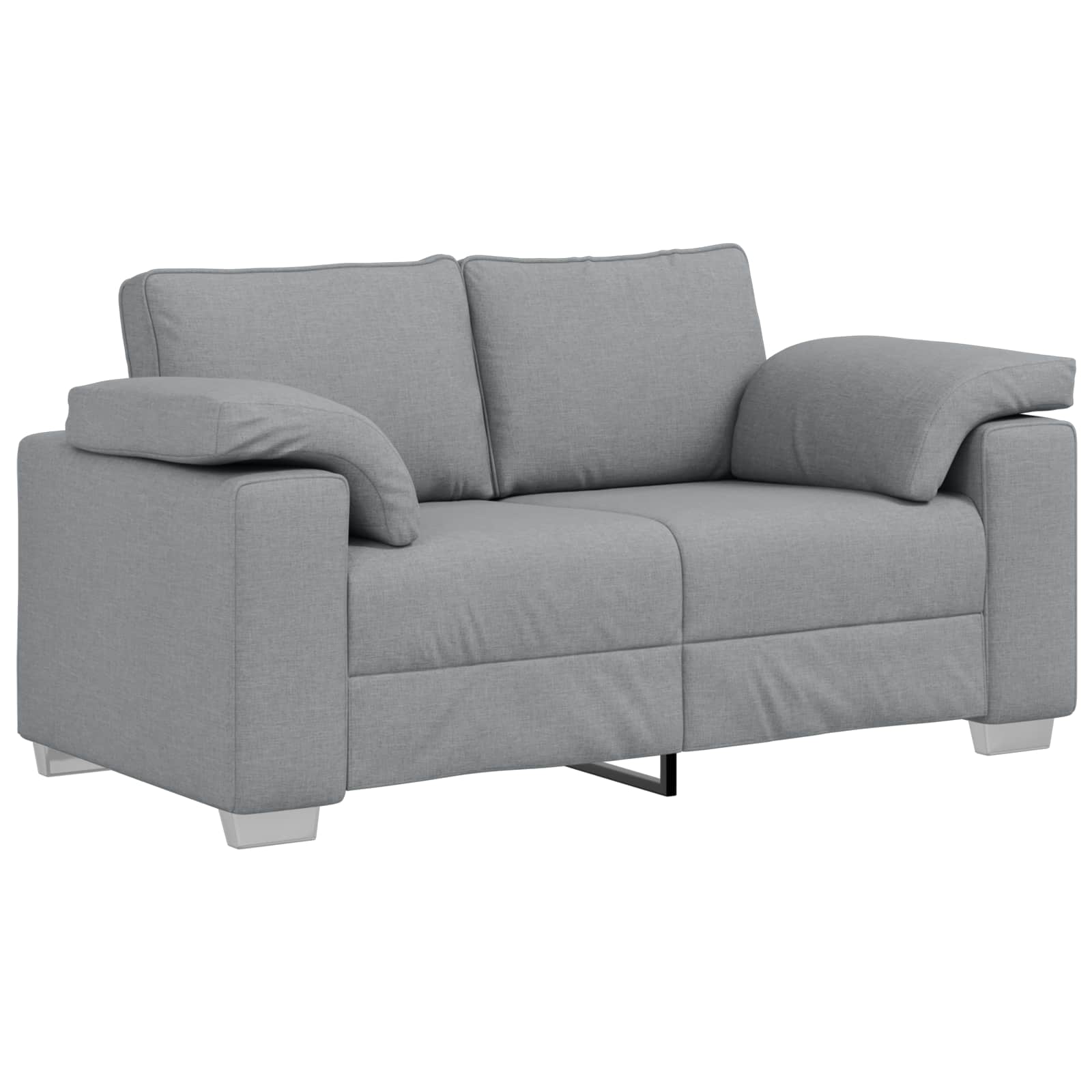 Bank 2 pcs Lichtgrijs 219 x 80 x 82 cm Stof is nu te koop bij PeponiXL, paradijselijk wonen!