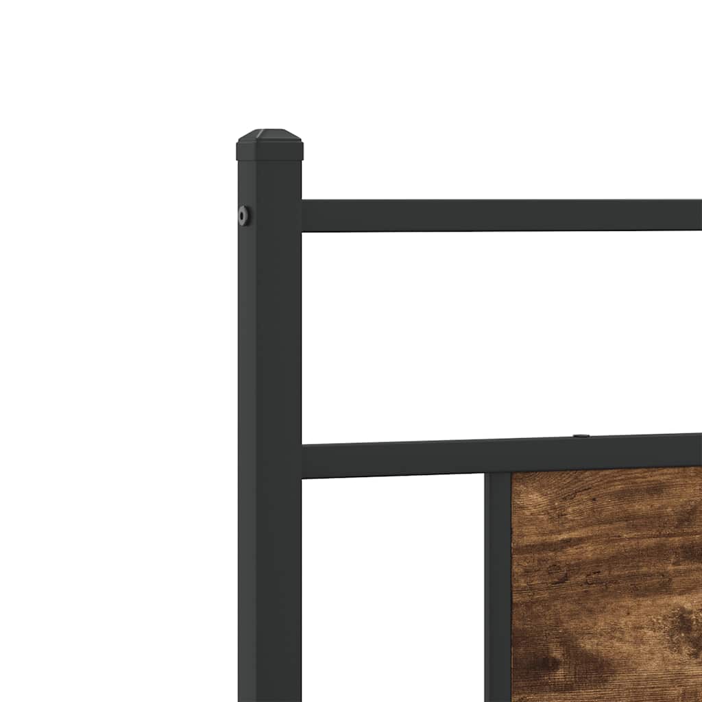 Bedframe zonder matras hout gerookt eikenkleurig 75x190 cm is nu te koop bij PeponiXL, paradijselijk wonen!