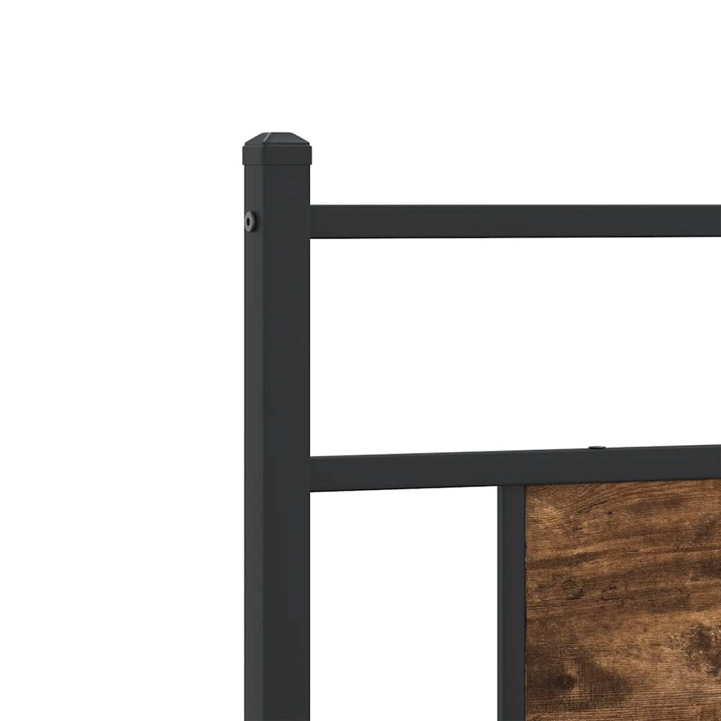 Bedframe zonder matras hout gerookt eikenkleurig 90x190 cm is nu te koop bij PeponiXL, paradijselijk wonen!