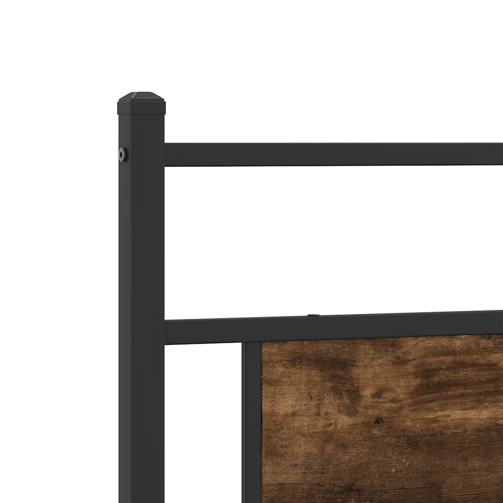 Bedframe zonder matras hout gerookt eikenkleurig 100x190 cm is nu te koop bij PeponiXL, paradijselijk wonen!