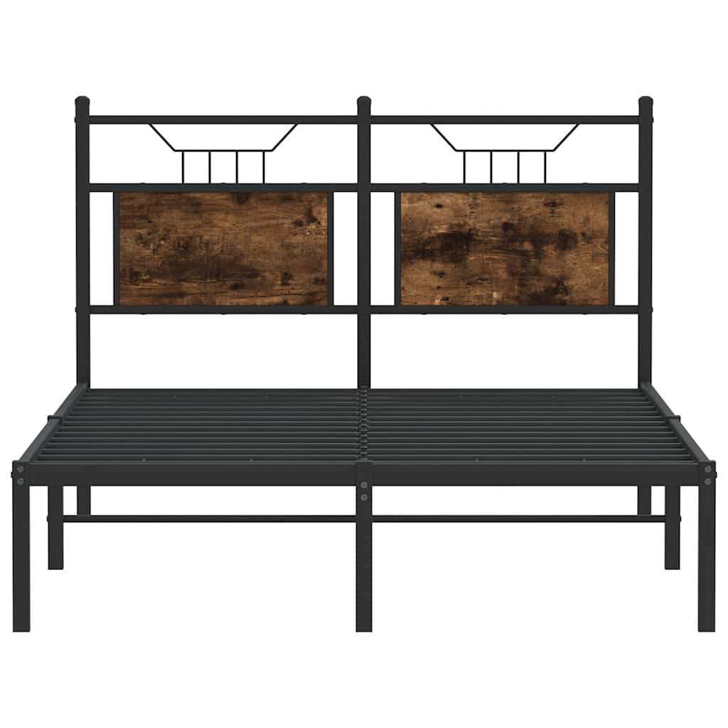 Bedframe zonder matras hout gerookt eikenkleurig 120x200 cm is nu te koop bij PeponiXL, paradijselijk wonen!
