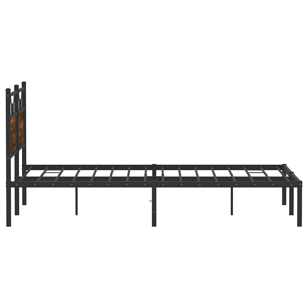 Bedframe zonder matras hout gerookt eikenkleurig 140x190 cm is nu te koop bij PeponiXL, paradijselijk wonen!