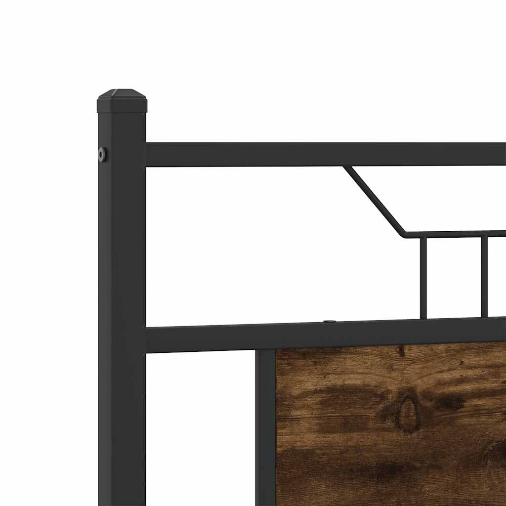 Bedframe zonder matras hout gerookt eikenkleurig 140x190 cm is nu te koop bij PeponiXL, paradijselijk wonen!