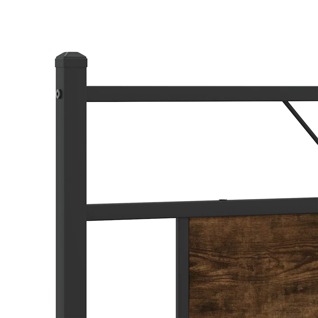 Bedframe zonder matras hout gerookt eikenkleurig 160x200 cm is nu te koop bij PeponiXL, paradijselijk wonen!