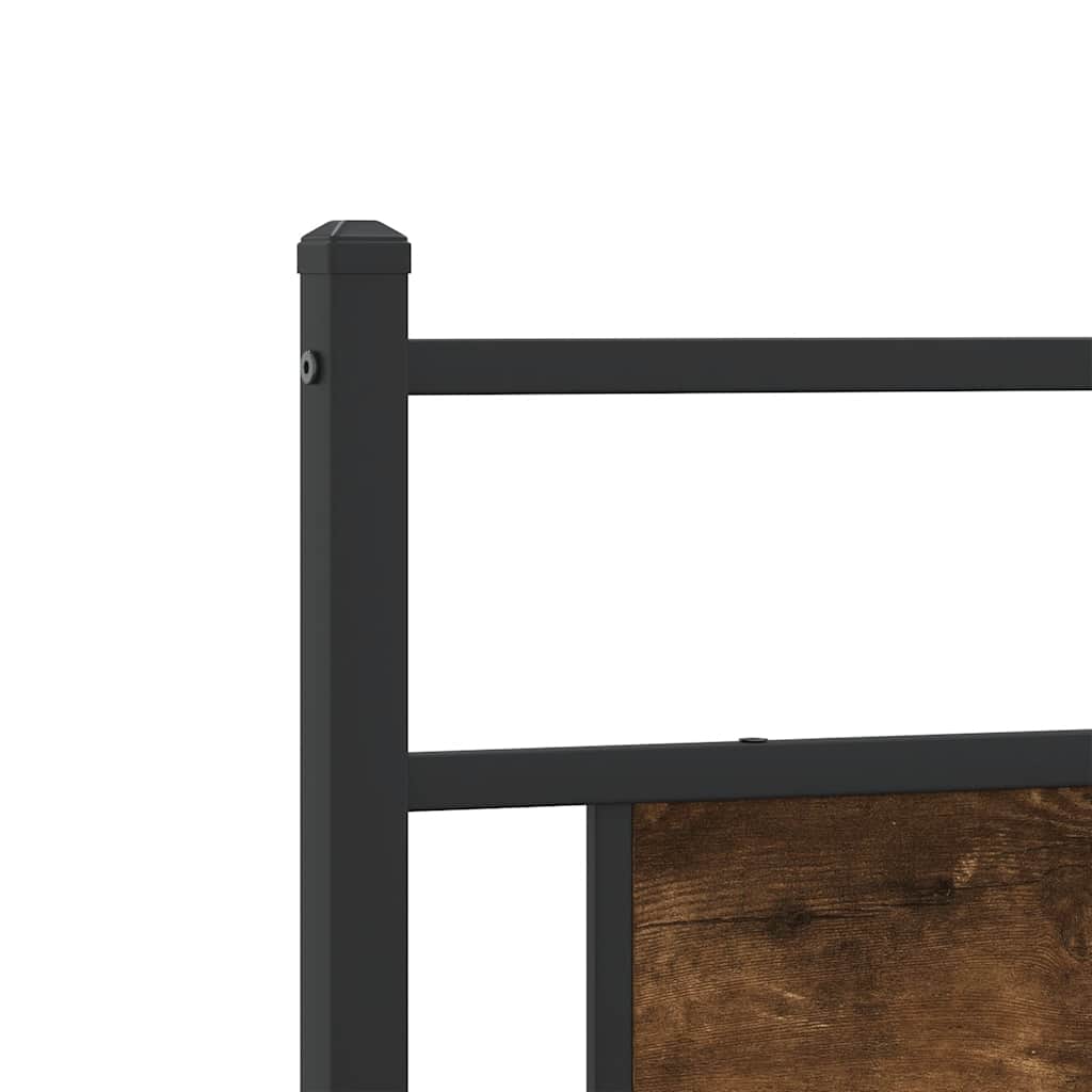 Bedframe zonder matras 193x201 cm spaanplaat gerookt eiken is nu te koop bij PeponiXL, paradijselijk wonen!