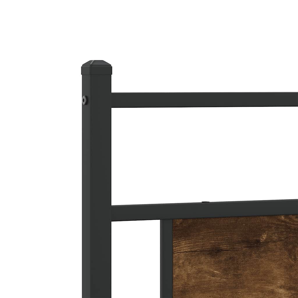 Bedframe zonder matras 200x200 cm spaanplaat gerookt eiken is nu te koop bij PeponiXL, paradijselijk wonen!