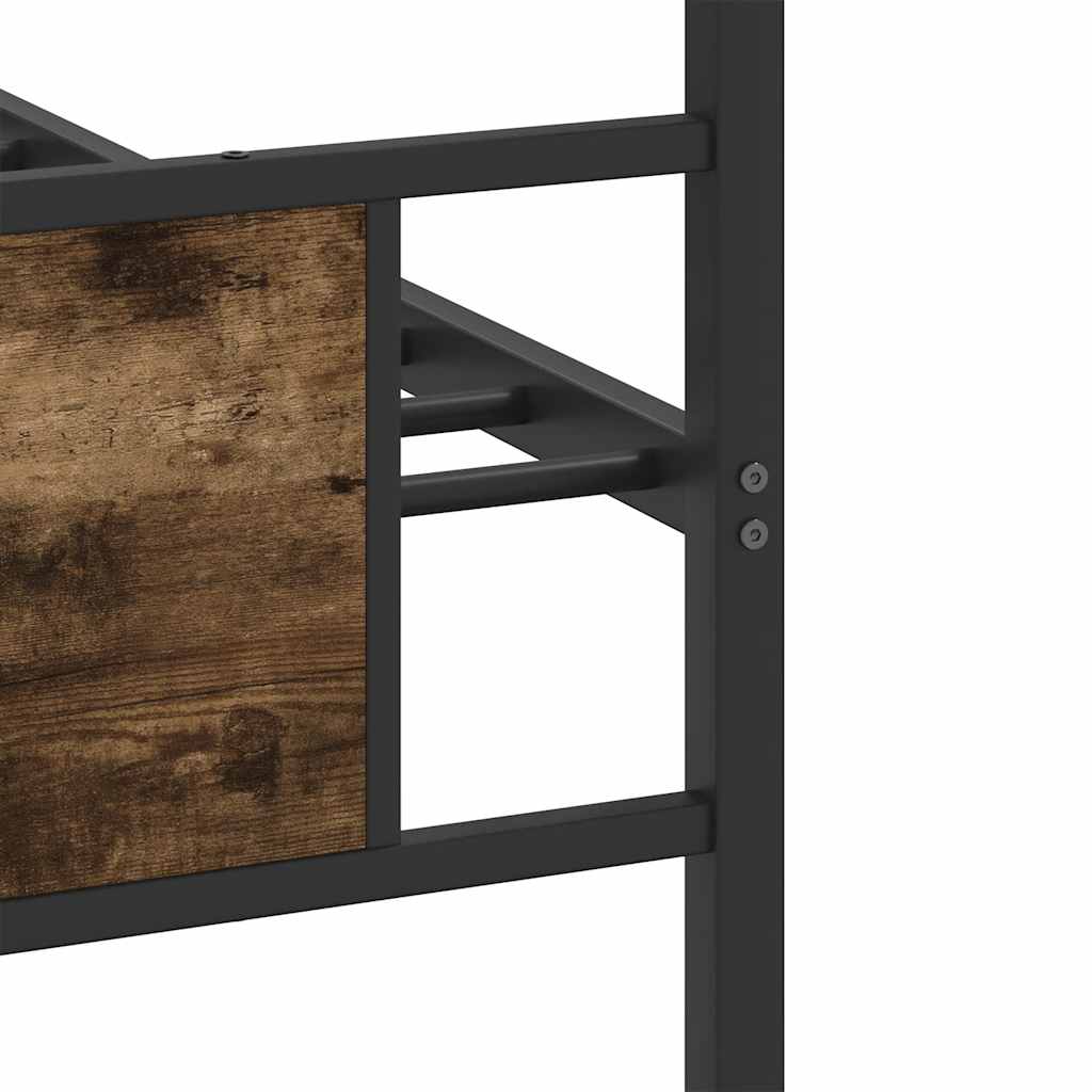 Bedframe zonder matras hout gerookt eikenkleurig 75x190 cm is nu te koop bij PeponiXL, paradijselijk wonen!
