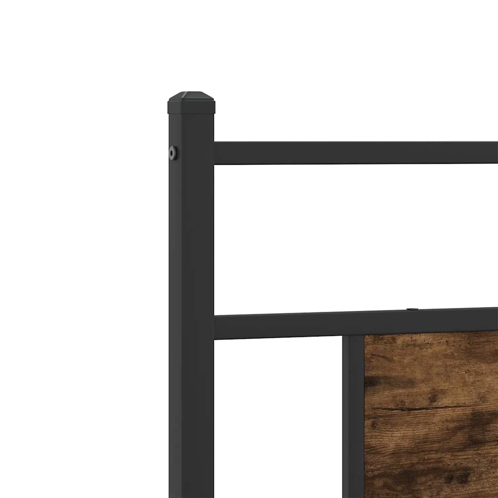 Bedframe zonder matras hout gerookt eikenkleurig 90x190 cm is nu te koop bij PeponiXL, paradijselijk wonen!