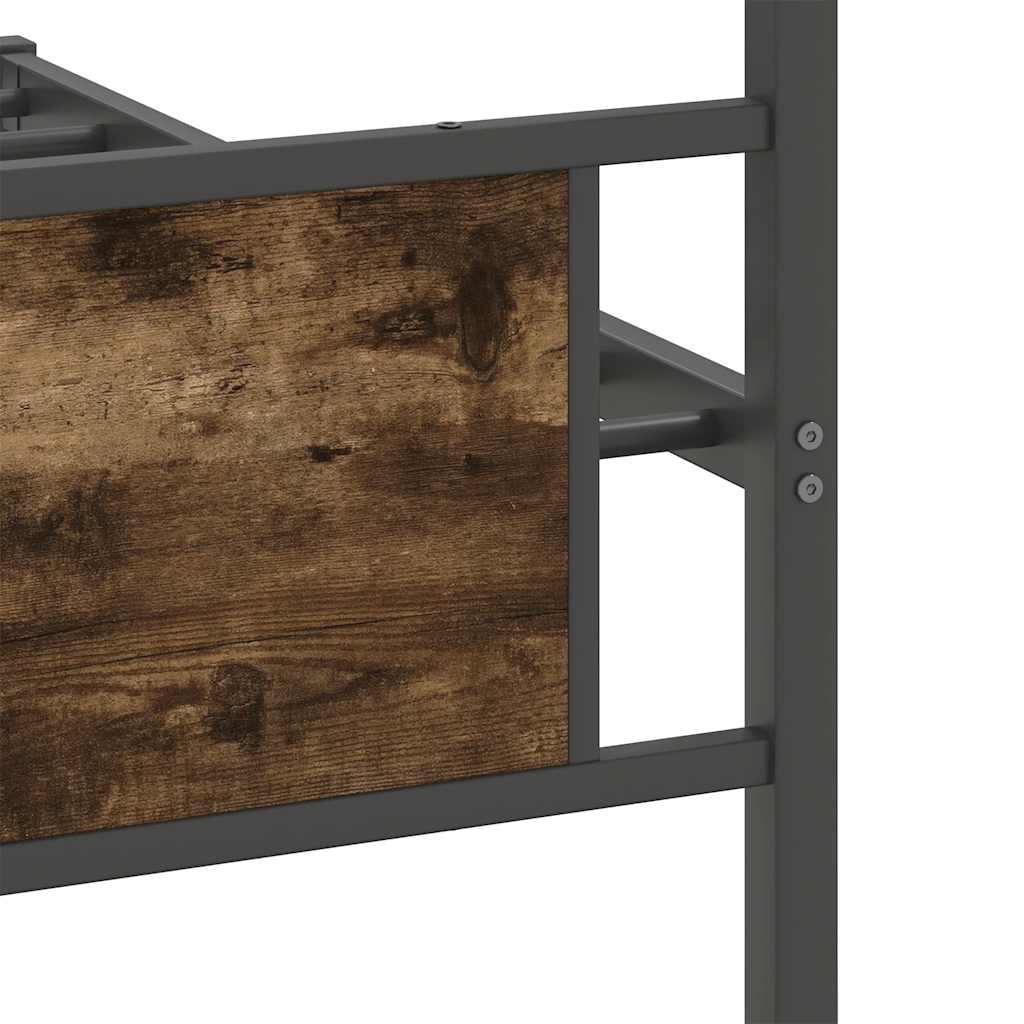Bedframe zonder matras spaanplaat gerookt eikenkleurig is nu te koop bij PeponiXL, paradijselijk wonen!